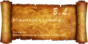 Blaustein Lizandra névjegykártya